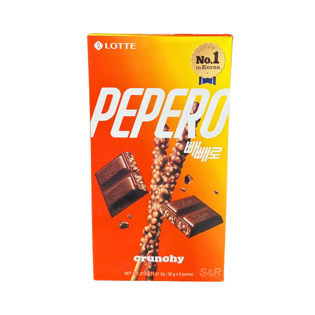 Lotte Pepero Pretzel Crunchy Biscuit Sticks (8 x 39g)